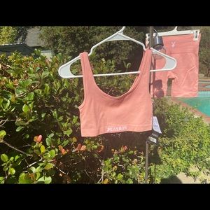 Pink Playboy workout set